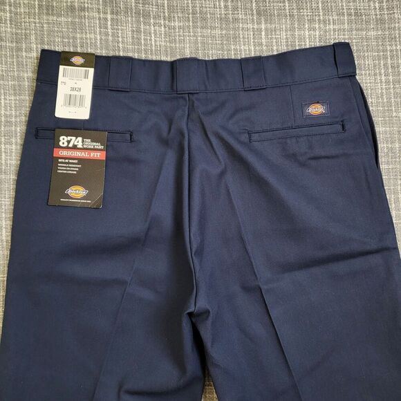 Dickies 874 Pants Original Work School Skater Straight Leg Navy Men's 38x28 - Picture 7 of 14